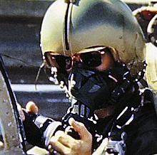 With a camera and helmet