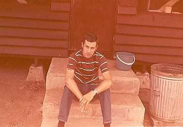 On the steps of hootch 664.