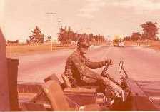 Me in a M151 Jeep, taken at the Main Gate (Taxi Gate).
